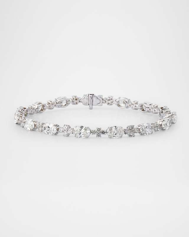 18K White Gold Diamond Tennis Bracelet